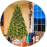 Árbol de navidad decorado