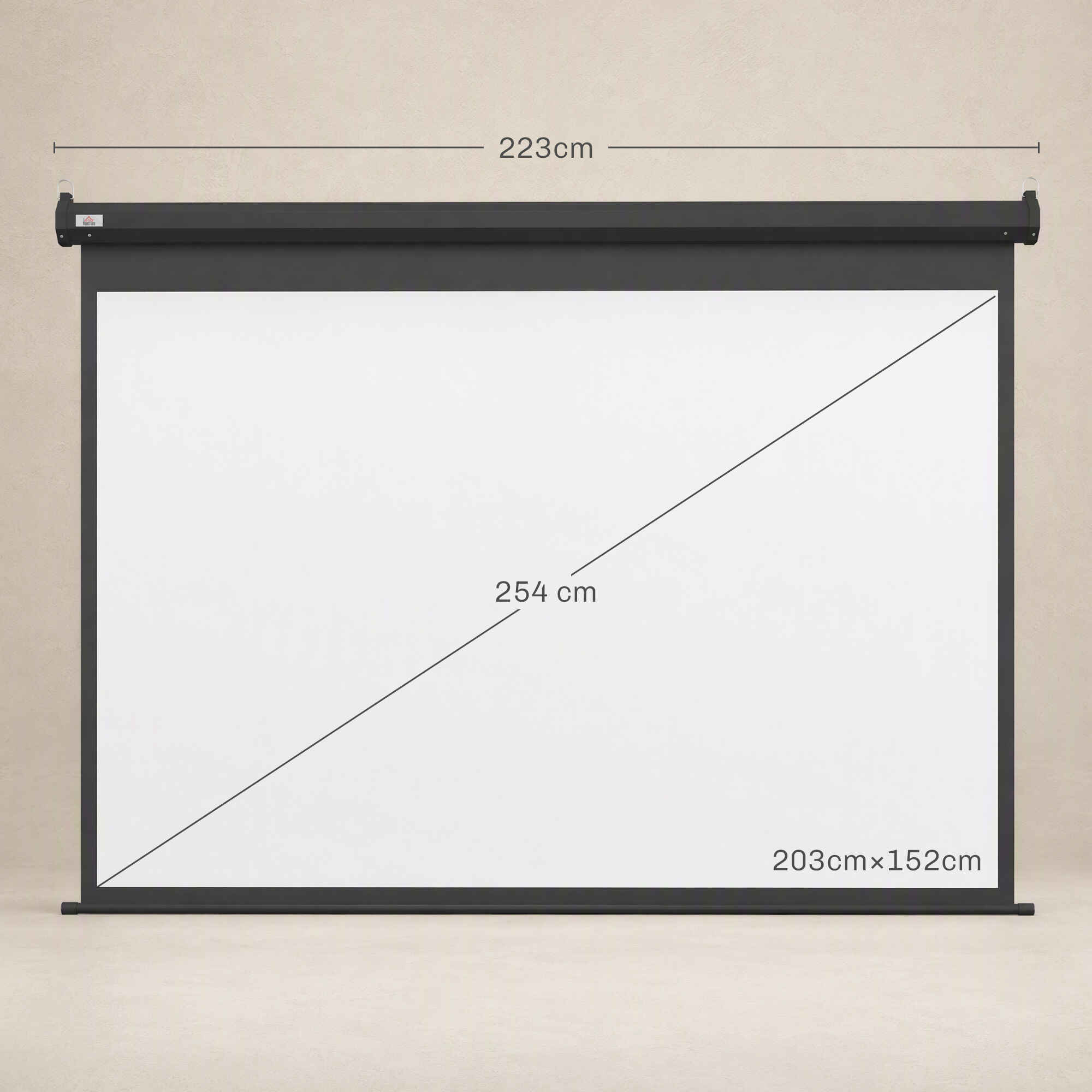 Pantalla de Proyector Eléctrica 100 Pulgadas Pantalla de Proyección Portátil Formato 4:3 con Mando a Distancia Tela de Proyección para Interior y Exterior Eventos Deportivos 203x152 cm Negro