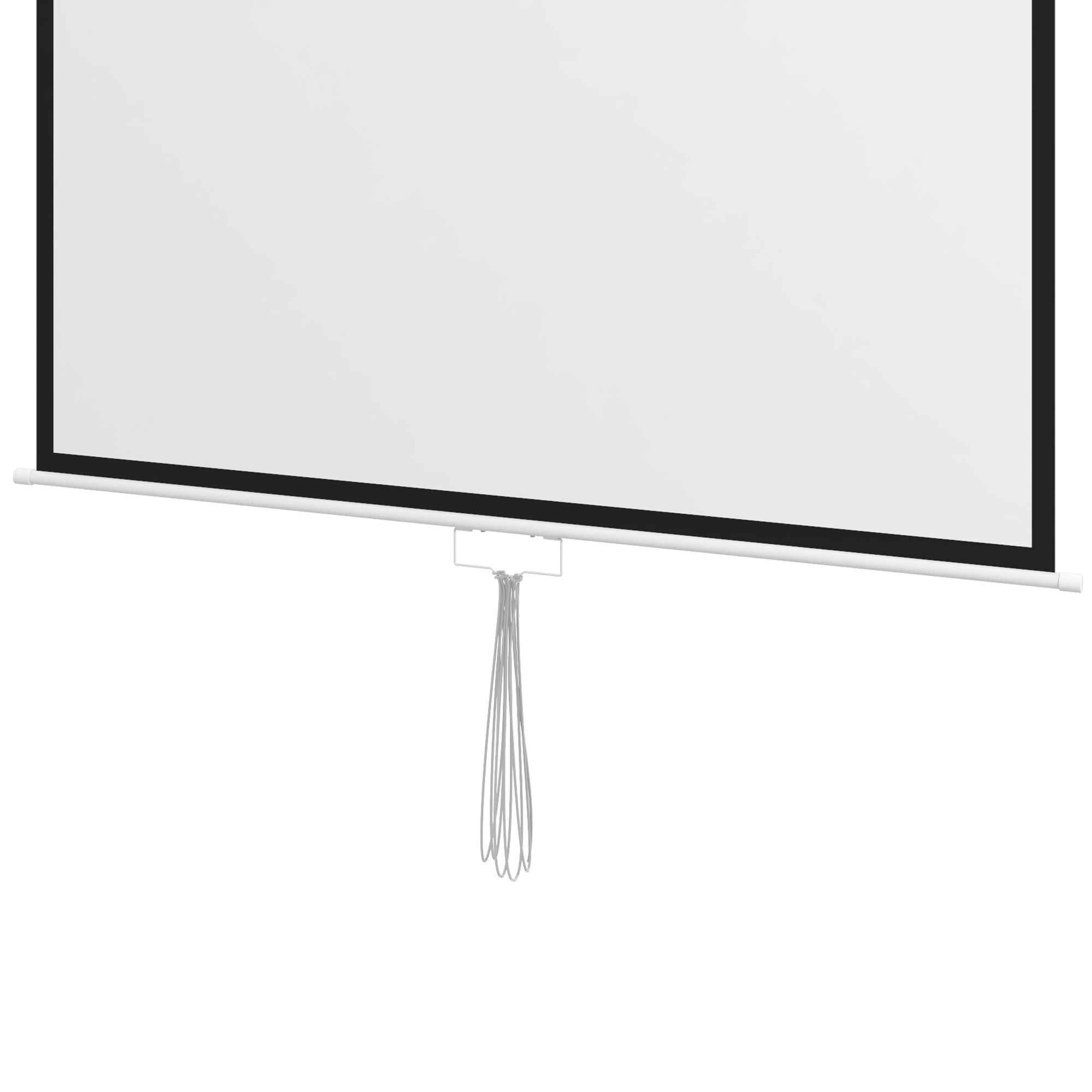 Pantalla de proyector manual 99 pulgadas 1:1 178x178 cm blanco para interior y exterior