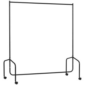 Burro para ropa con ruedas metálico negro 150x60x170 cm para entrada pasillo dormitorio