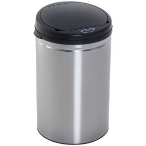 Contenedor papelera cubo basura 30L con sensor automático de acero inoxidable