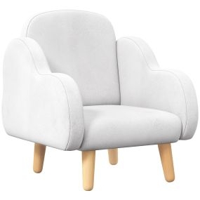 Sillón infantil nube tacto suave 4 patas 18-36 meses 40 kg 46x51x55 cm blanco