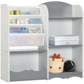 Organizador de juguetes infantil con estantes abiertos 85x26x84 cm gris