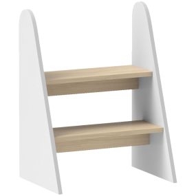 Taburete infantil de 2 peldaños torre de aprendizaje blanco para baño cocina y dormitorio