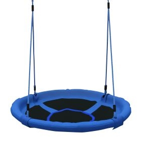 Columpio nido infantil plegable para bebé azul Ø100x180 cm carga 100 kg interior y exterior