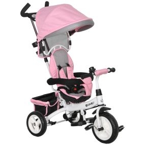 Triciclo evolutivo 6 en 1 para bebés y niños 1-5 años rosa 95x50x106 cm