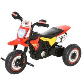 Moto correpasillos infantil para niños +18 meses con 3 ruedas, luces y sonido, 71x40x51 cm, rojo