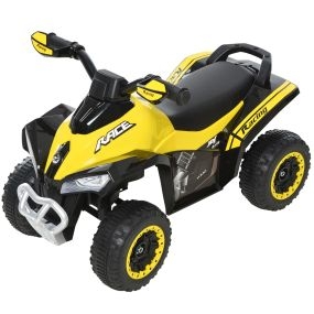Correpasillos quad para niños 18-36 meses con luces y música amarillo 67,5x38x44 cm