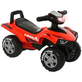Correpasillos Quad para niños 18-36 meses con luces, bocina y almacenaje 60x31x42 cm rojo