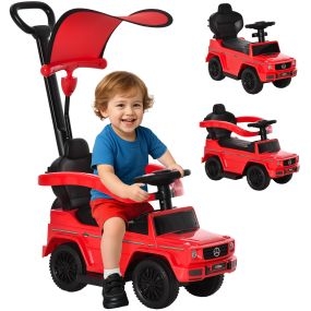 Correpasillos Mercedes G350 para niños 1-3 años rojo 85,5x40,5x95 cm carga 25 kg