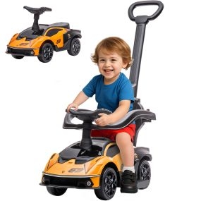 Coche correpasillos 2 en 1 Lamborghini Essenza SCV12 para niños 12-36 meses naranja y negro