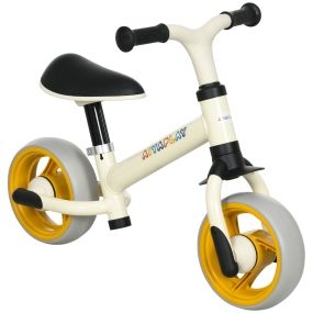 Bicicleta sin pedales para niños 18-48 meses asiento ajustable 25 kg blanco y naranja