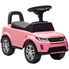 Correpasillos Land Rover para niños 18-36 meses con almacenaje, volante, bocina, sonidos, rosa