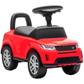 Correpasillos Land Rover para niños 18-36 meses con almacenaje, volante, bocina y sonidos, rojo