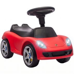 Correpasillos para bebés 18 a 36 meses Porsche rojo 63x28,5x38 cm para interior y exterior