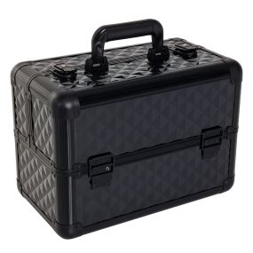 Estuche de maquillaje profesional de aluminio 4 niveles 35.5x20x25.5 cm portátil