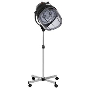 Secador de Pelo Profesional 1180W Secador de Casco con Altura Ajustable Temperatura Regulable Temporizador Capucha y Ruedas Climazon Peluquería para Cuidado del Cabello Negro