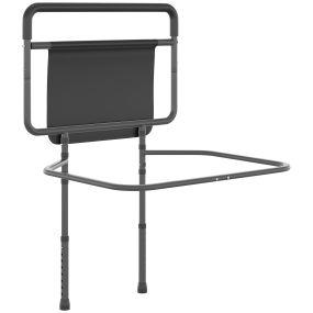 Barandilla de cama para adulto con altura ajustable y bolsillo de almacenamiento gris 71x61x86-104 cm
