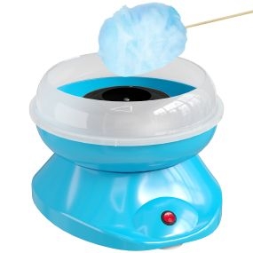 Máquina de algodón de azúcar 450W-550W con 10 palitos 27x26x18 cm azul para fiestas y casa
