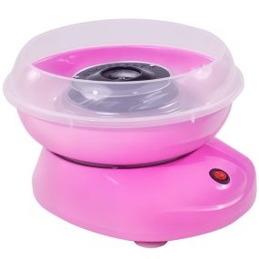 Máquina de algodón de azúcar 450W-550W con 10 palitos 27x26x18 cm rosa