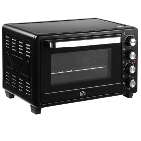 Horno Eléctrico de Sobremesa Horno Sobremesa de 32L 1600W con 3 Modos de Calor Temporizador 60 Min y Temperatura Regulable hasta 230℃ Negro