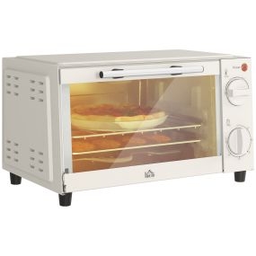 Horno eléctrico de sobremesa 9L 750W crema con temperatura ajustable hasta 230°C y temporizador 60 min