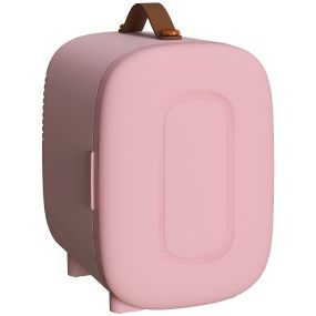 Mini nevera cosméticos 4L extrasilenciosa 9V/240V para enfriar y calentar 20,3x26,3x28 cm rosa palo