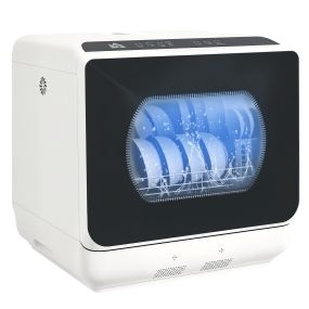 Lavavajillas de encimera pequeño con 5+1 programas, depósito de agua de 6 L y pantalla LED