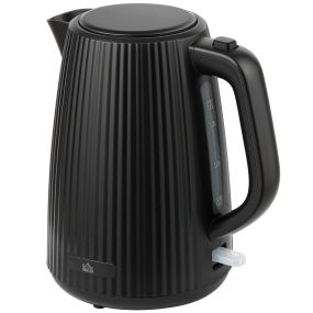Hervidor de agua eléctrico 1,7 L 2200 W con apagado automático, base giratoria 360° y filtro antical, negro