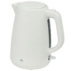 Hervidor de agua eléctrico 1,7 L 2200 W con apagado automático, base giratoria 360° y filtro antical, crema