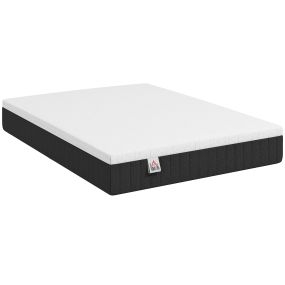 Colchón 190x135 cm, Grosor 25 cm, Colchón Viscoelástico de Muelles Ensacados de 7 Zonas, Firmeza Media, Funda Desmontable y Lavable, Certificado Oeko-Tex