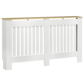 Cubre Radiadores 152x19x83 cm Cubierta para Radiador de MDF Cubreradiador para Salón Dormitorio Pasillo Blanco
