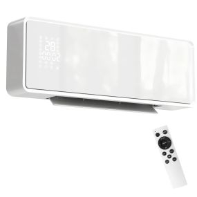 Calefactor eléctrico cerámico de pared 2000W con 3 modos, LED, termostato y mando a distancia