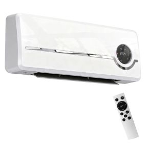 Calefactor eléctrico cerámico de pared 2000W con 3 modos, LED, termostato, temporizador y mando