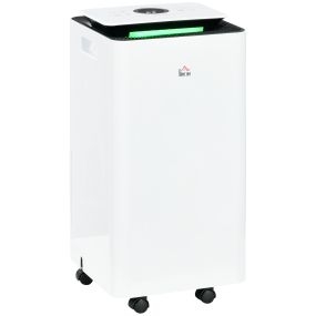 Deshumidificador eléctrico 10L/día depósito 2,5L silencioso 10-20m² 5 modos 2 velocidades LED blanco
