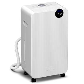 Deshumidificador eléctrico 12L/día, depósito 2,1L, 4 modos, LED, temporizador, 12-25㎡