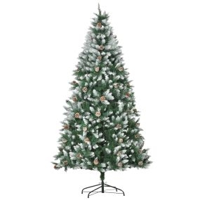 Árbol de Navidad artificial Ø105x210 cm, 1440 puntas de PVC, 75 piñas, verde