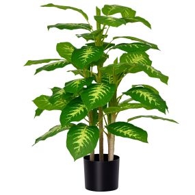 Planta artificial de 95 cm con maceta verde para decoración de hogar, salón y oficina