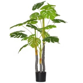 Planta artificial Monstera 120 cm verde con 20 hojas decorativa para hogar salón dormitorio