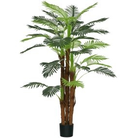 Palmera artificial decorativa 160 cm con maceta para interior verde