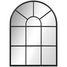 Espejo decorativo de pared 50x70 cm de metal negro estilo moderno para salón dormitorio y entrada