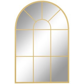 Espejo decorativo de pared 60x91 cm de metal dorado estilo moderno para salón dormitorio y entrada