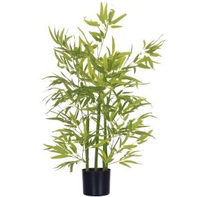 Árbol artificial de bambú 90 cm verde para hogar oficina balcón dormitorio