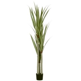 Planta Artificial de Yuca en Maceta 190 cm Planta Falsa con 39 Hojas Realistas para Decoración en Hogar Salón Oficina Jardín Ø17x190 cm Verde
