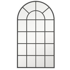 Espejo decorativo de pared 65x110 cm de metal negro estilo moderno para salón dormitorio entrada