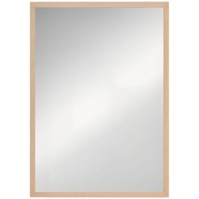 Espejo de pared rectangular 70x50 cm natural para baño, salón, entrada o pasillo, horizontal o vertical