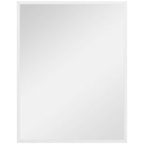 Espejo de pared rectangular 70x90 cm blanco para baño, salón, entrada o pasillo, horizontal o vertical