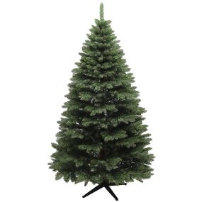 Árbol de Navidad artificial 180 cm verde con 1050 ramas y base de acero plegable