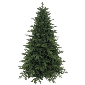 Árbol de Navidad Artificial de 210 cm, Árbol de Navidad con 2080 Ramas Ignífugas, Ramas de Despliegue Automático y Base Metálica Plegable, Verde