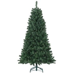 Árbol de Navidad 180 cm Árbol de Navidad Artificial con 760 Ramas de Alambre de Memoria y Base Plegable Árbol de Navideño para Salón Verde